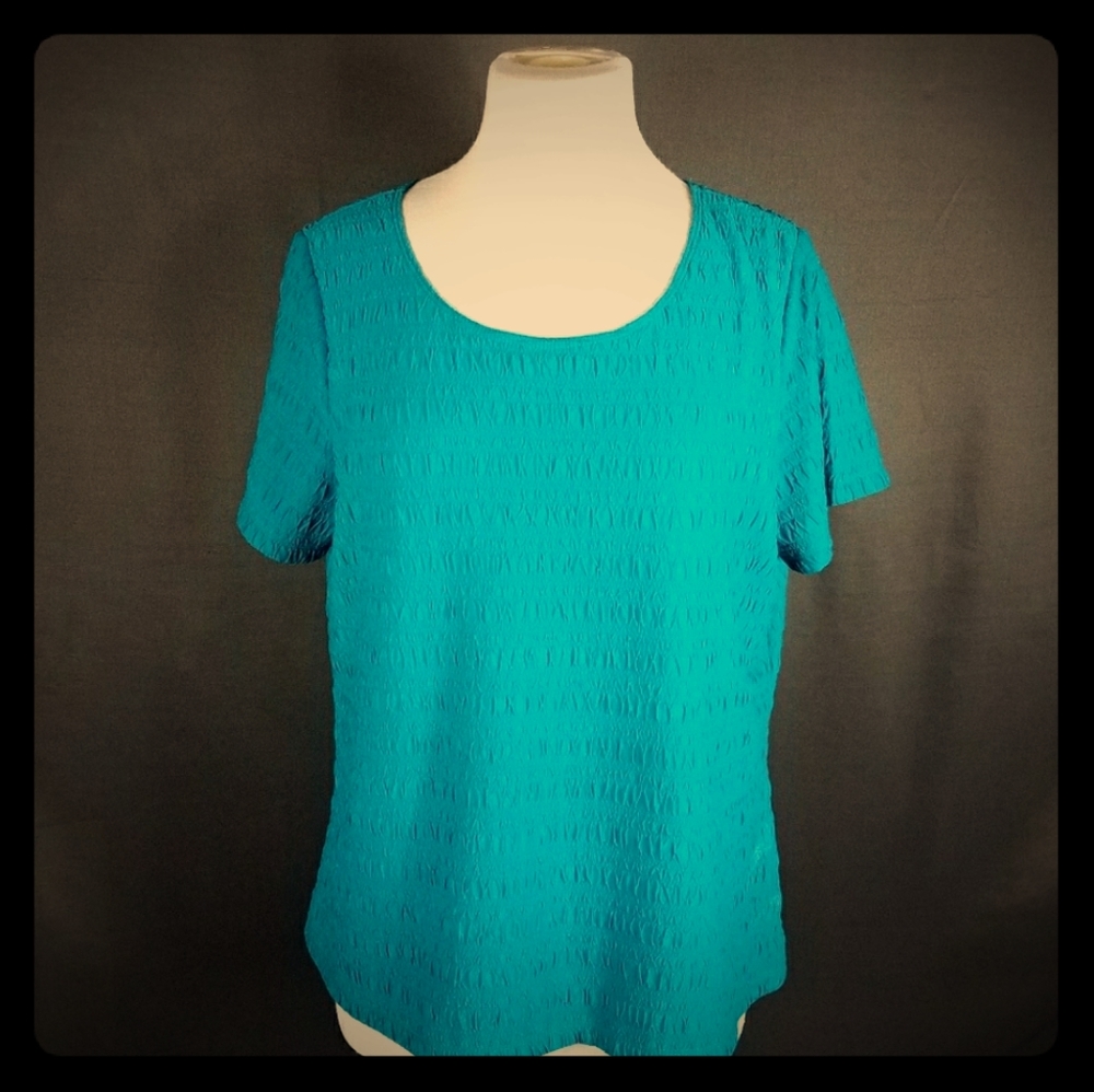 💐 ruched teal blouse